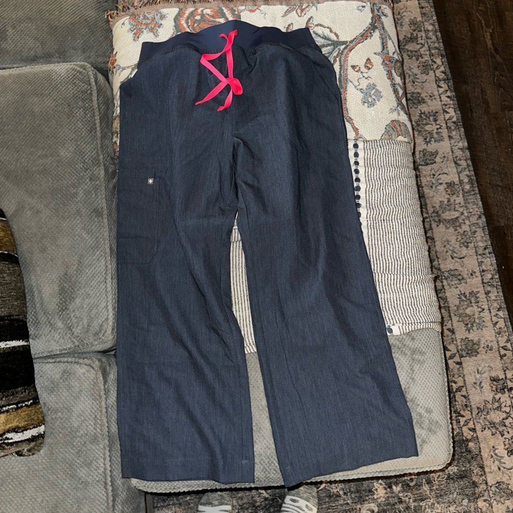 Figs Navy wide leg scrub Pants